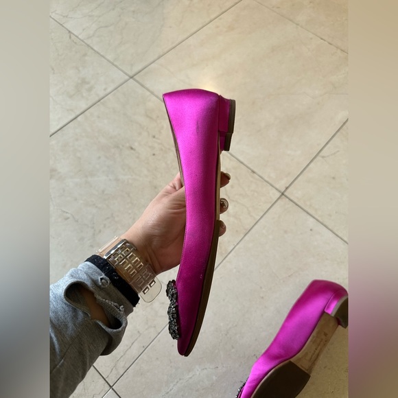 Manolo Blahnik Pink Hingisi Flats 38.5 - Picture 3 of 5